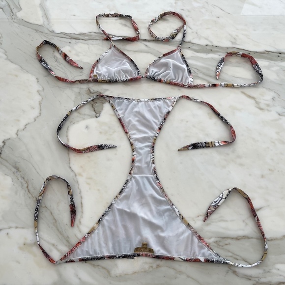 EMILIO PUCCI WHITE MULTI BIKINI SIZE IT 42 / US 8 NWOTS! - Picture 14 of 16